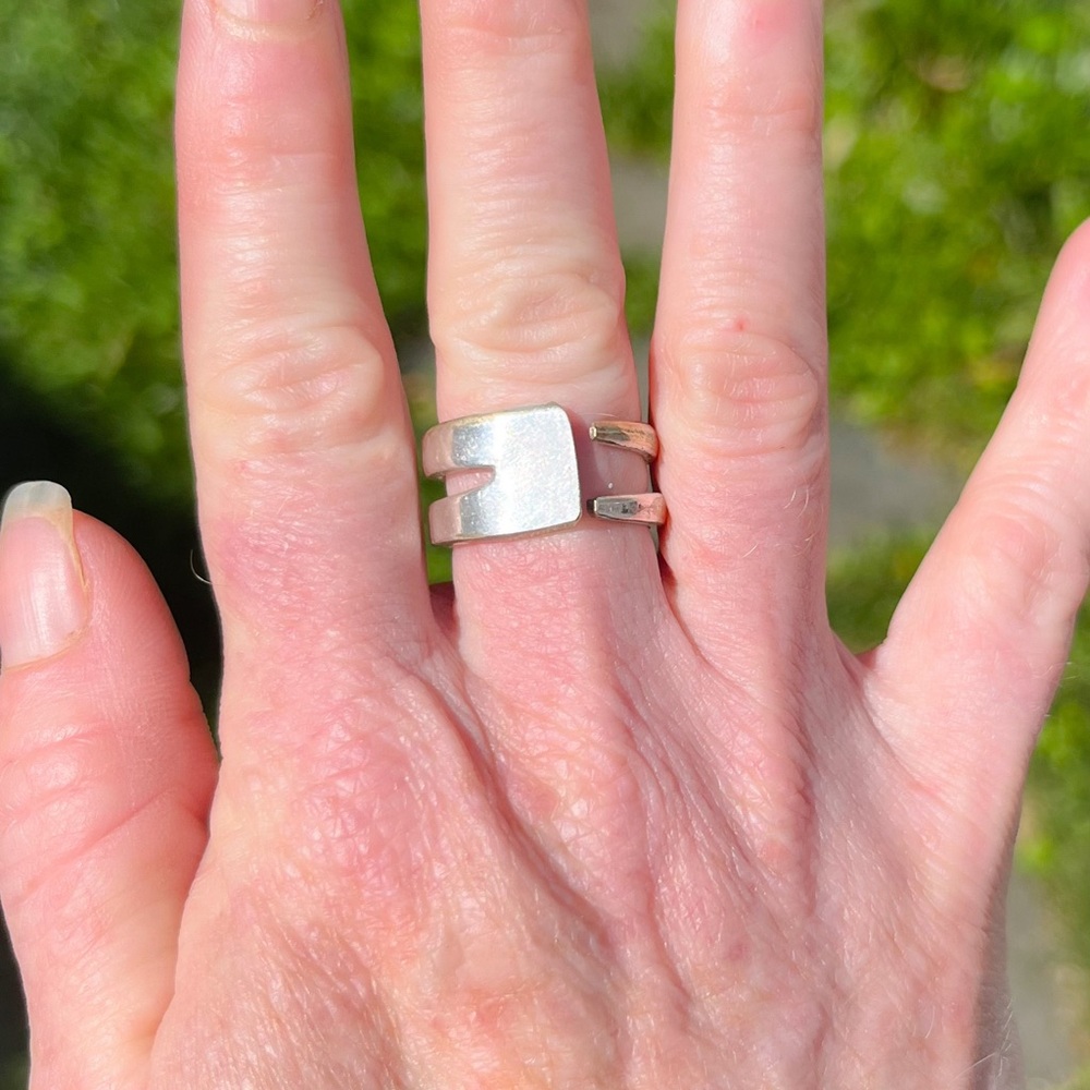 Handmade Silverplated Fork Ring